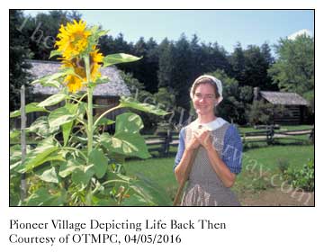 Depicting Pioneer Life in the garden