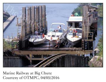 Marine Railway at Big Chute moving boats between Georgian Bay and The Trent-Severn Waterway